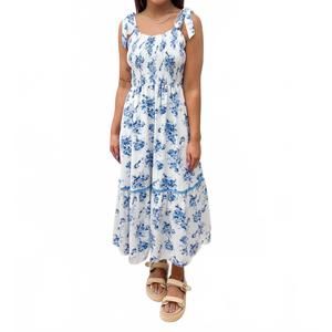 NEW AAPPARELLA darling delight floral maxi dress - plus in blue